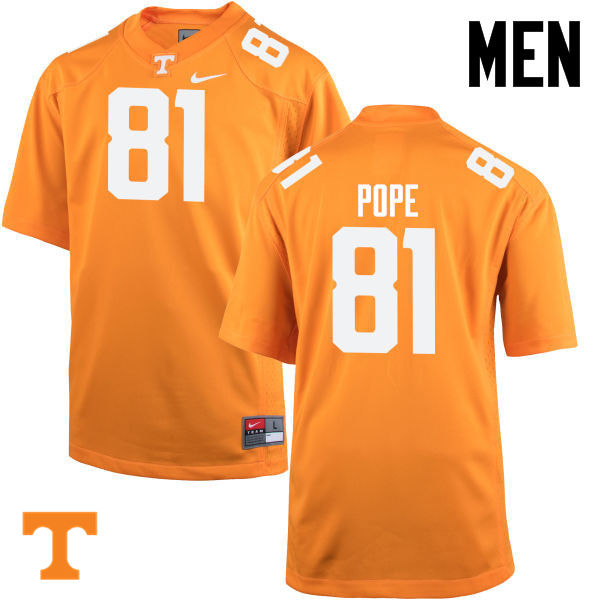 Men #81 Austin Pope Tennessee Volunteers College Football Jerseys-Orange